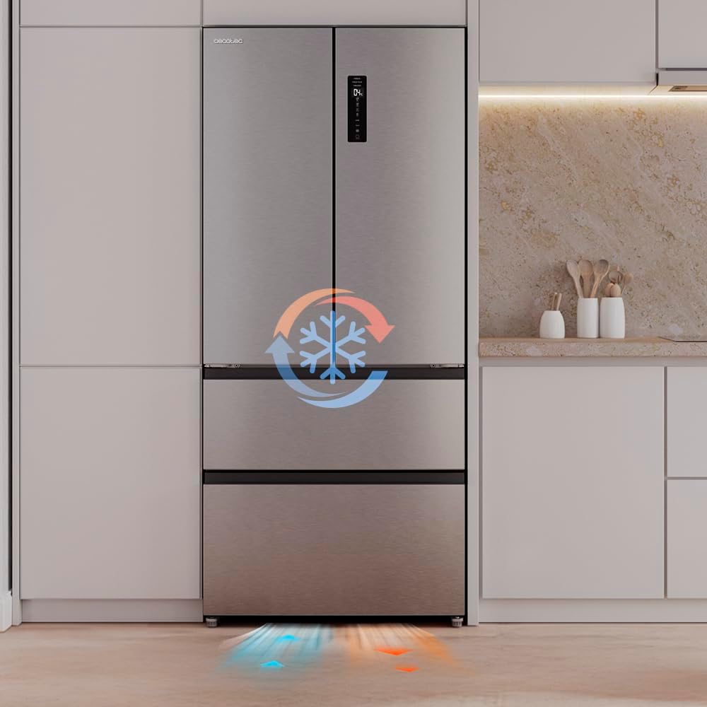 Cecotec - Bolero CoolMarket Série F2D - 458L, 189x83 cm, No Frost, Inverter F2D458SBI
