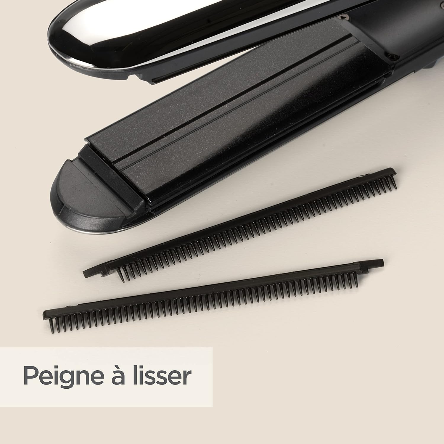 BaByliss - lisseur vapeur tourmaline-céramique XL, ionique, anti-frizz - ST496E