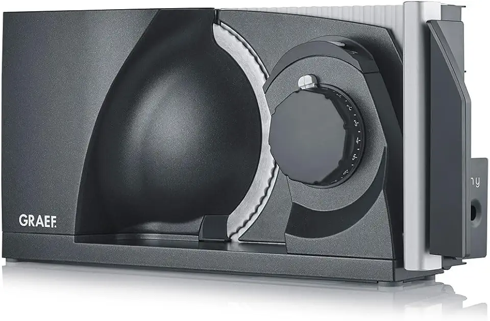 GRAEF - trancheuse universelle, compacte, lame 170 mm dentelée, épaisseur réglable, entièrement métallique, MT1006