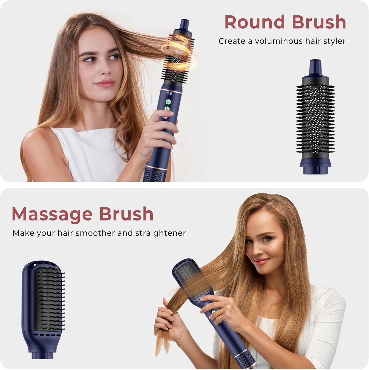 Air Styler 7 en 1 - 110000 tr/min - 20M/S - 320M ions, brosse, sèche-cheveux, boucleur