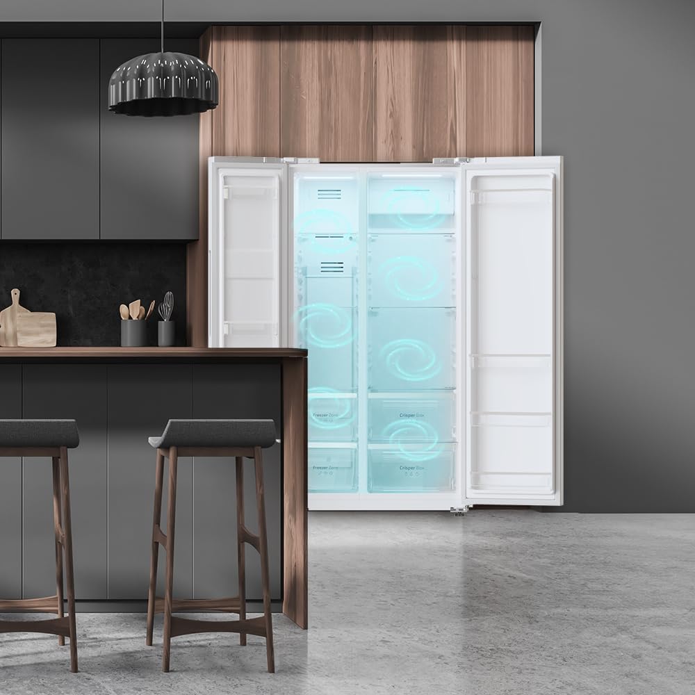 Cecotec - Bolero CoolMarket SBS 562 - 562L - No Frost, Inox, Classe D, modes Eco/Vacances, SBS 562