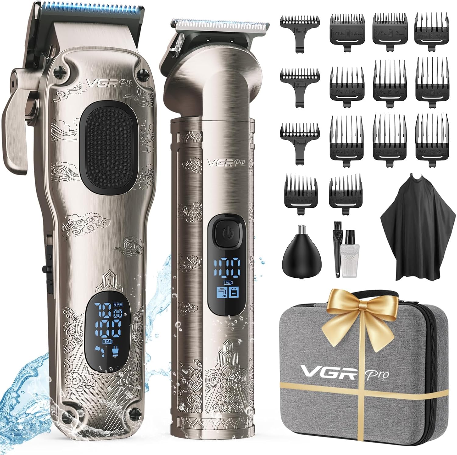 Tondeuse cheveux homme - kit professionnel sans fil - coupe précise, boîte d'emballage