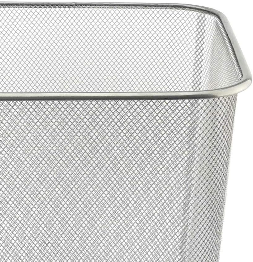 D.RECT - poubelle treillis métal 18L, lot de 2, argent
