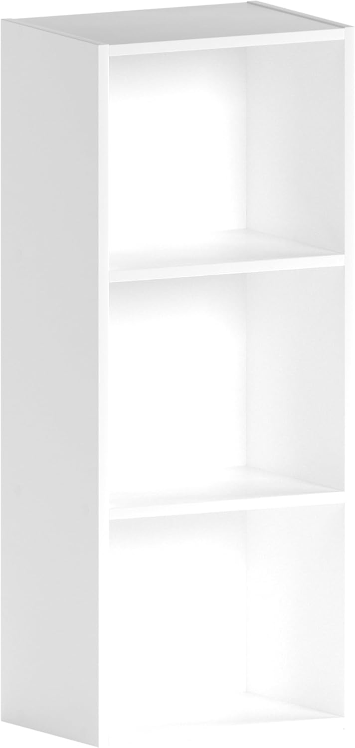Vida Designs - Oxford, bibliothèque 3 niveaux, H80xW32xD24cm, blanc, moderne