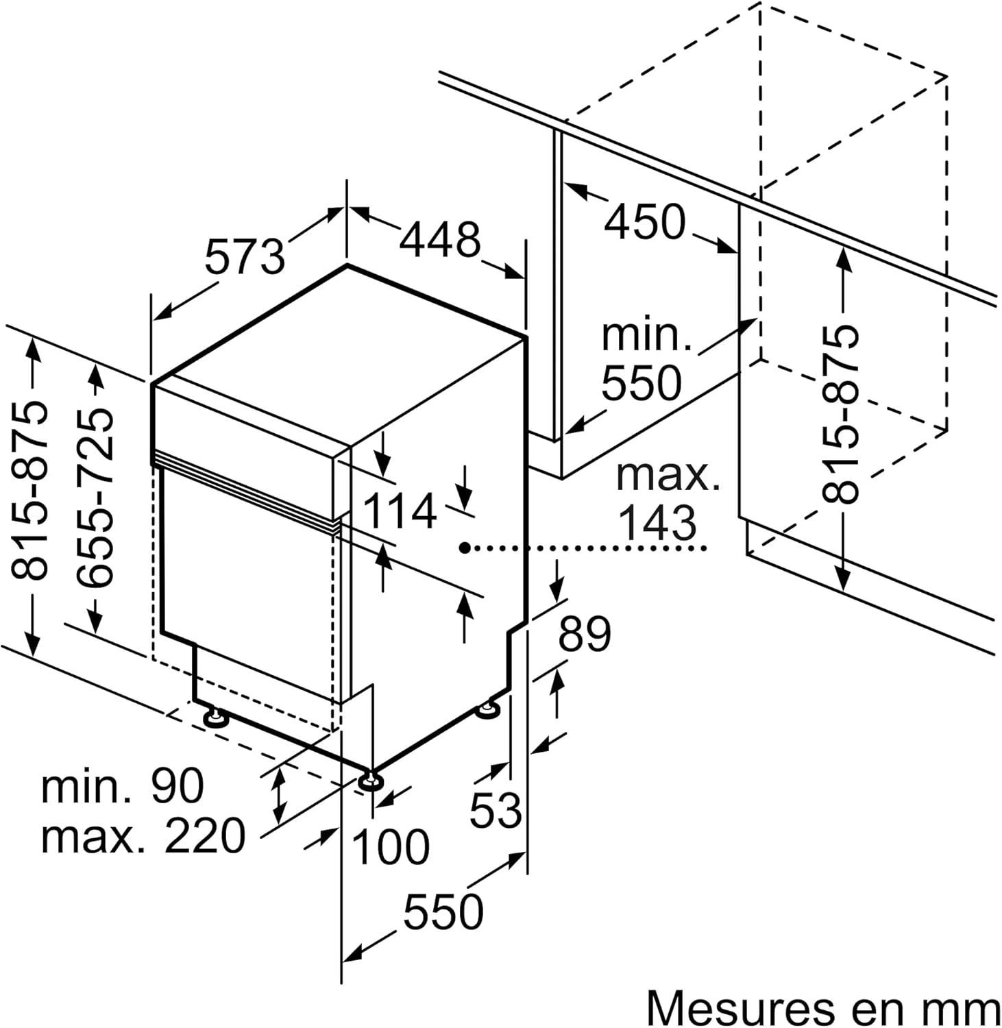 Bosch - Série 2 - 45 cm - lave-vaisselle encastrable 10 couverts Home Connect - SPI2HKS42E