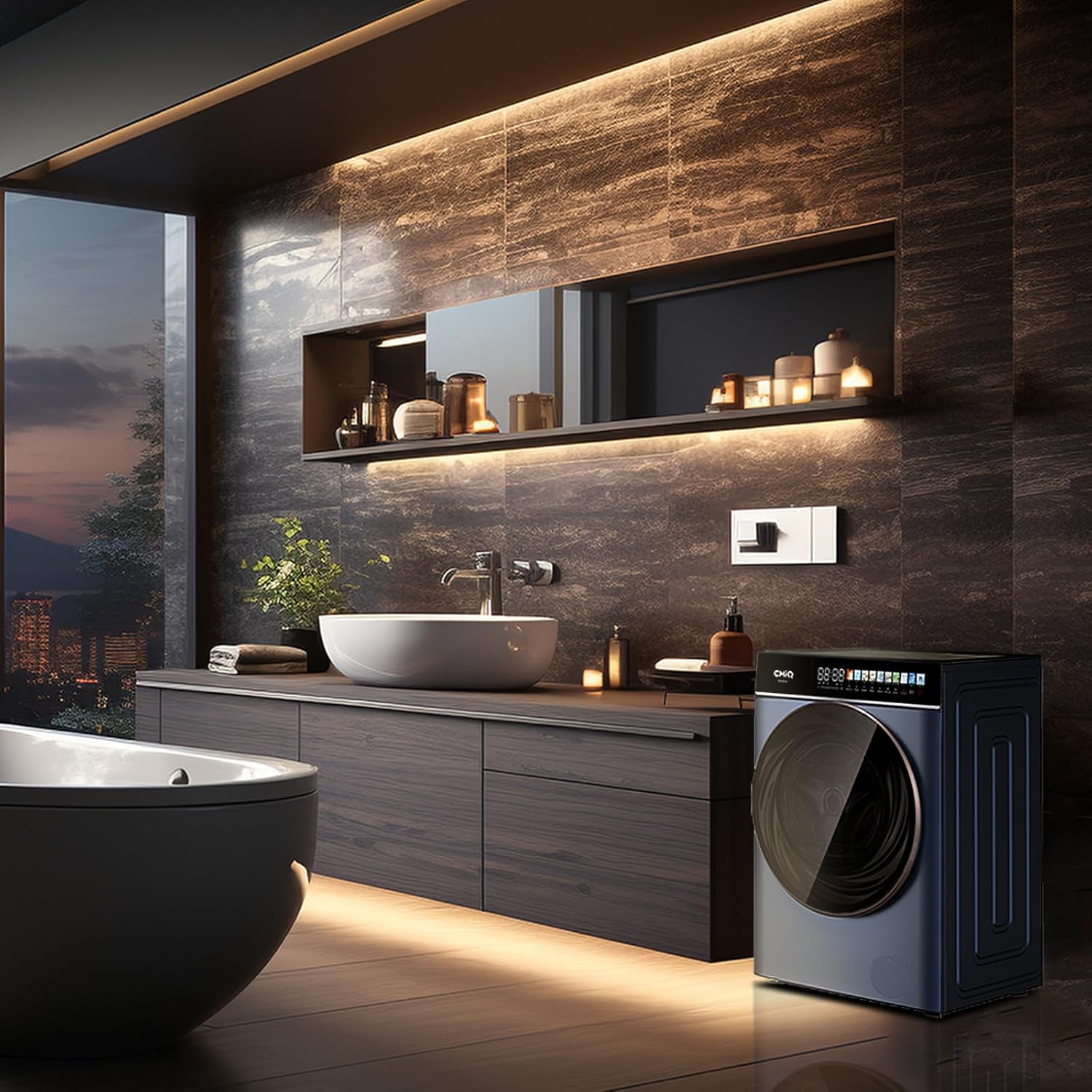 CHiQ - Lave-linge 10 kg, classe A, Inverter, vapeur, 1400 tr/min - CW106581AX