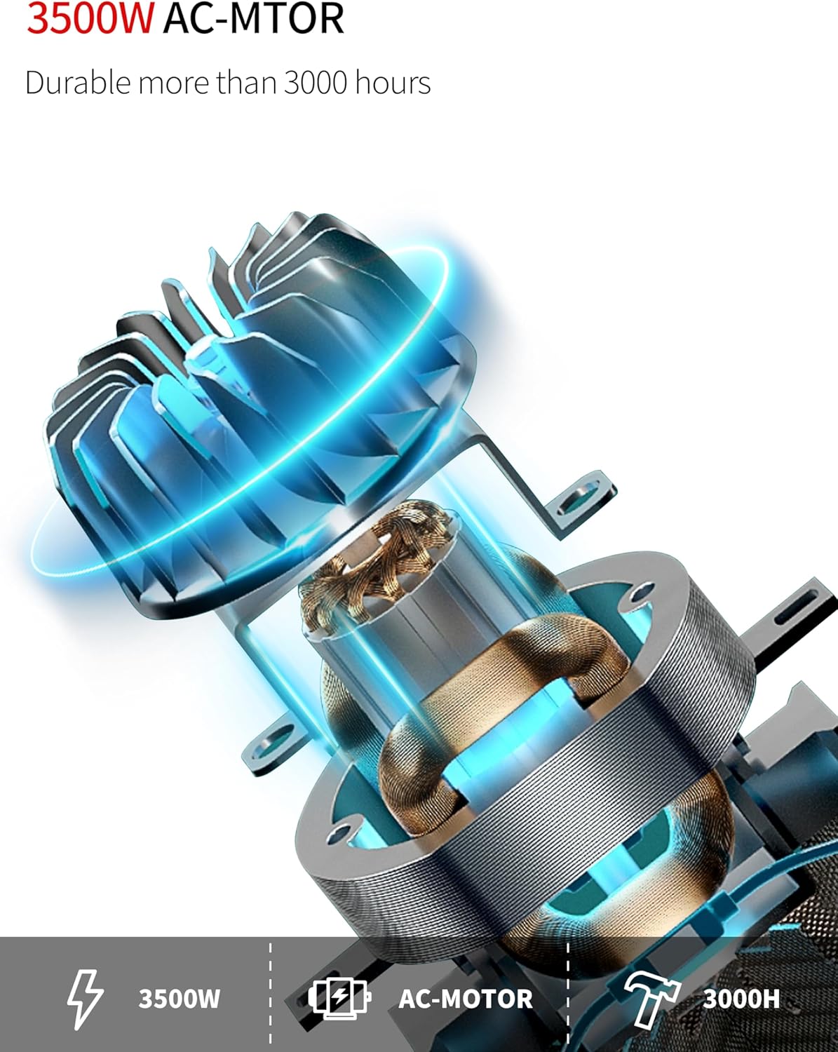 Sèche-cheveux professionnel – 3500W, ionique, céramique, diffuseur, 3 températures, 2 vitesses