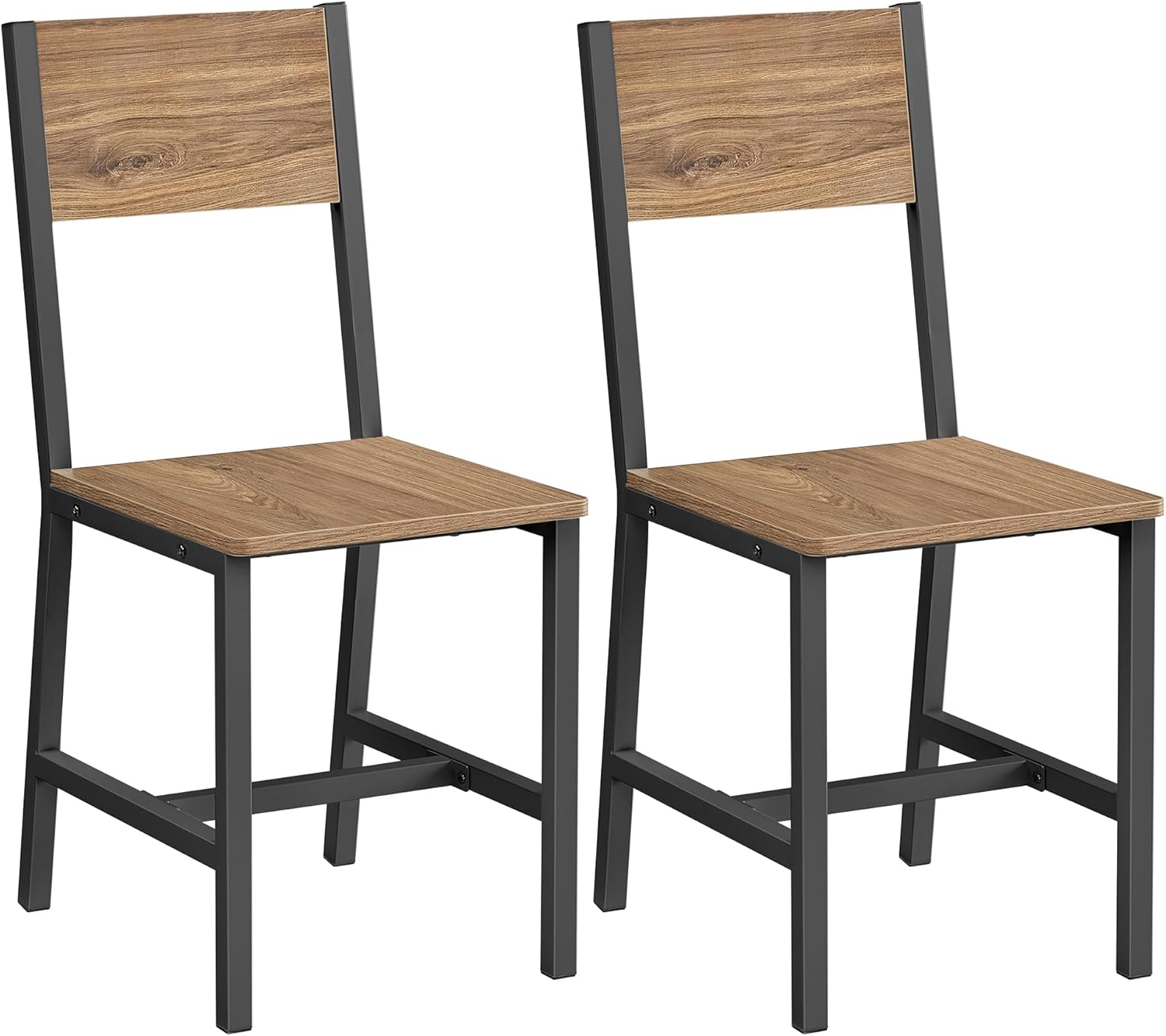 VASAGLE - Lot de 2 chaises industrielles, acier, 84x46x54 cm, LDC092Y101