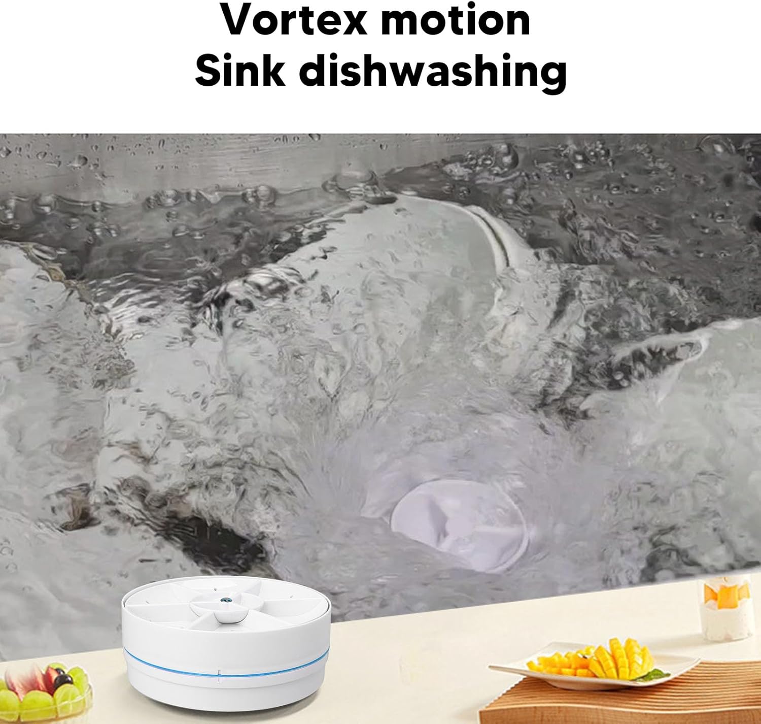 Mini lave-vaisselle portable - compact - USB sans fil, arrêt auto, bleu