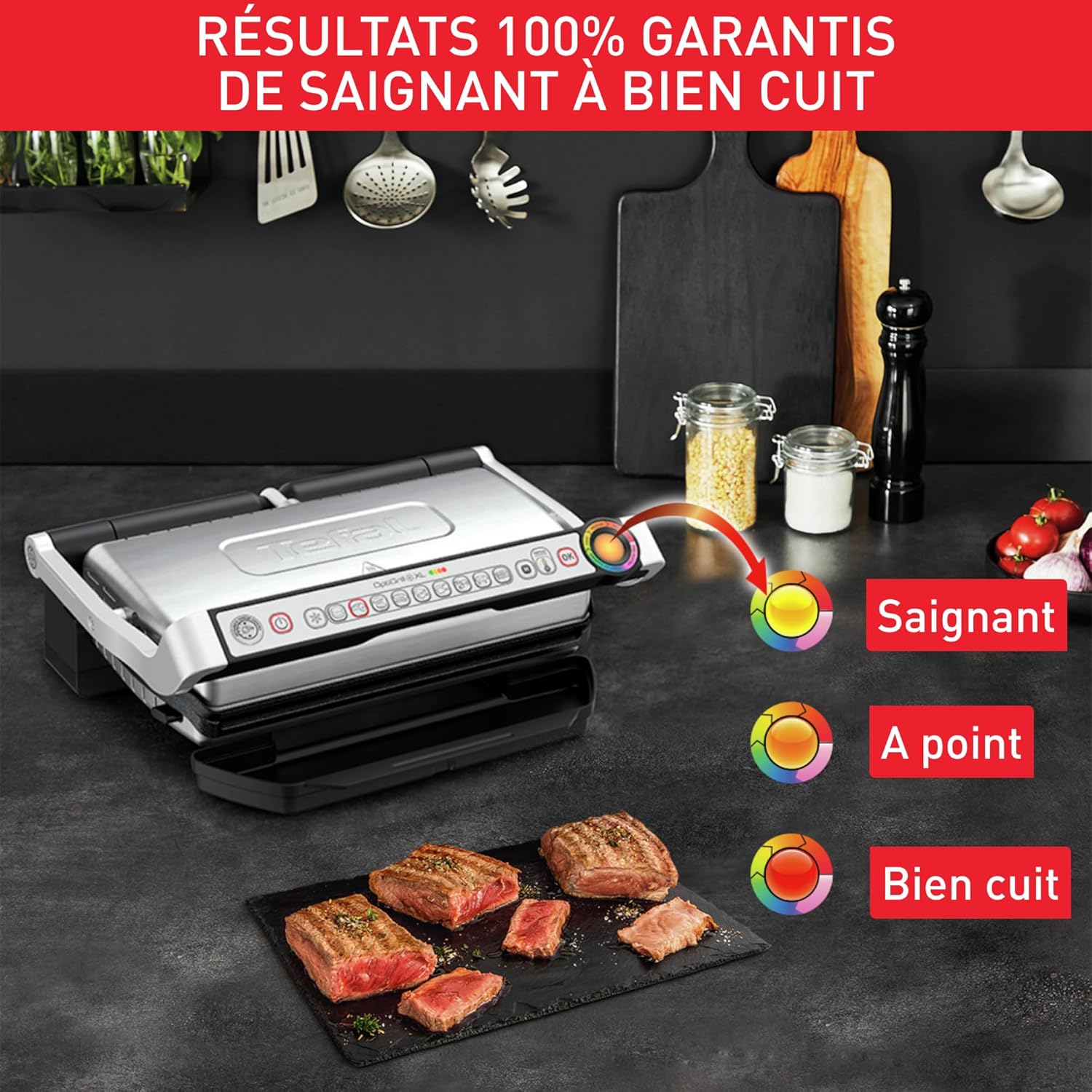 Tefal - Optigrill & Bake XL - XL 8 pers. - 9 programmes, four, GC724D12