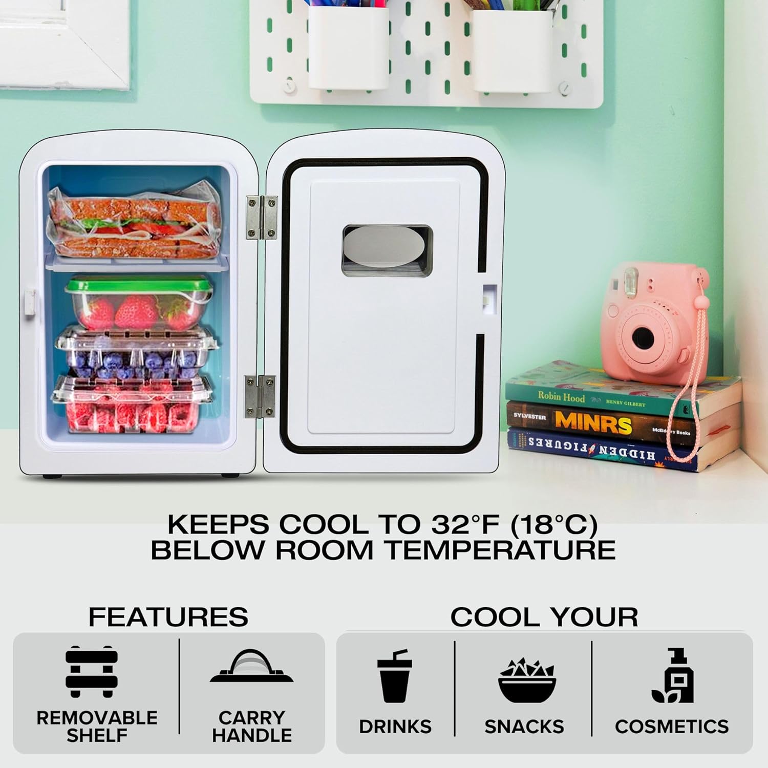 Koolatron - Mini frigo Coca Cola - 4L, 6 canettes - thermoélectrique, portable