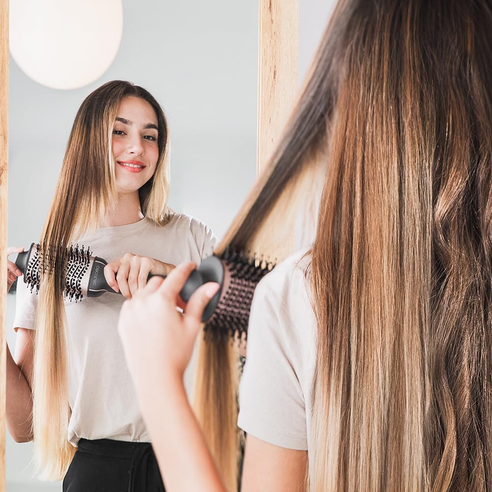 Cecotec - Bamba CeramicCare Single - 1200W - Brosse 2en1, 3 températures, air froid