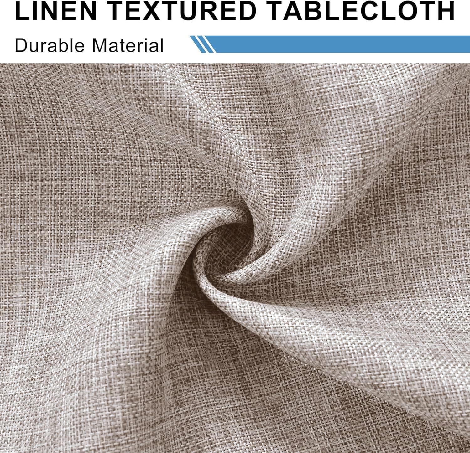 DWCN - Nappe Effet Lin - 135x300cm - Imperméable, anti-tache, lavable, usage extérieur DWCN