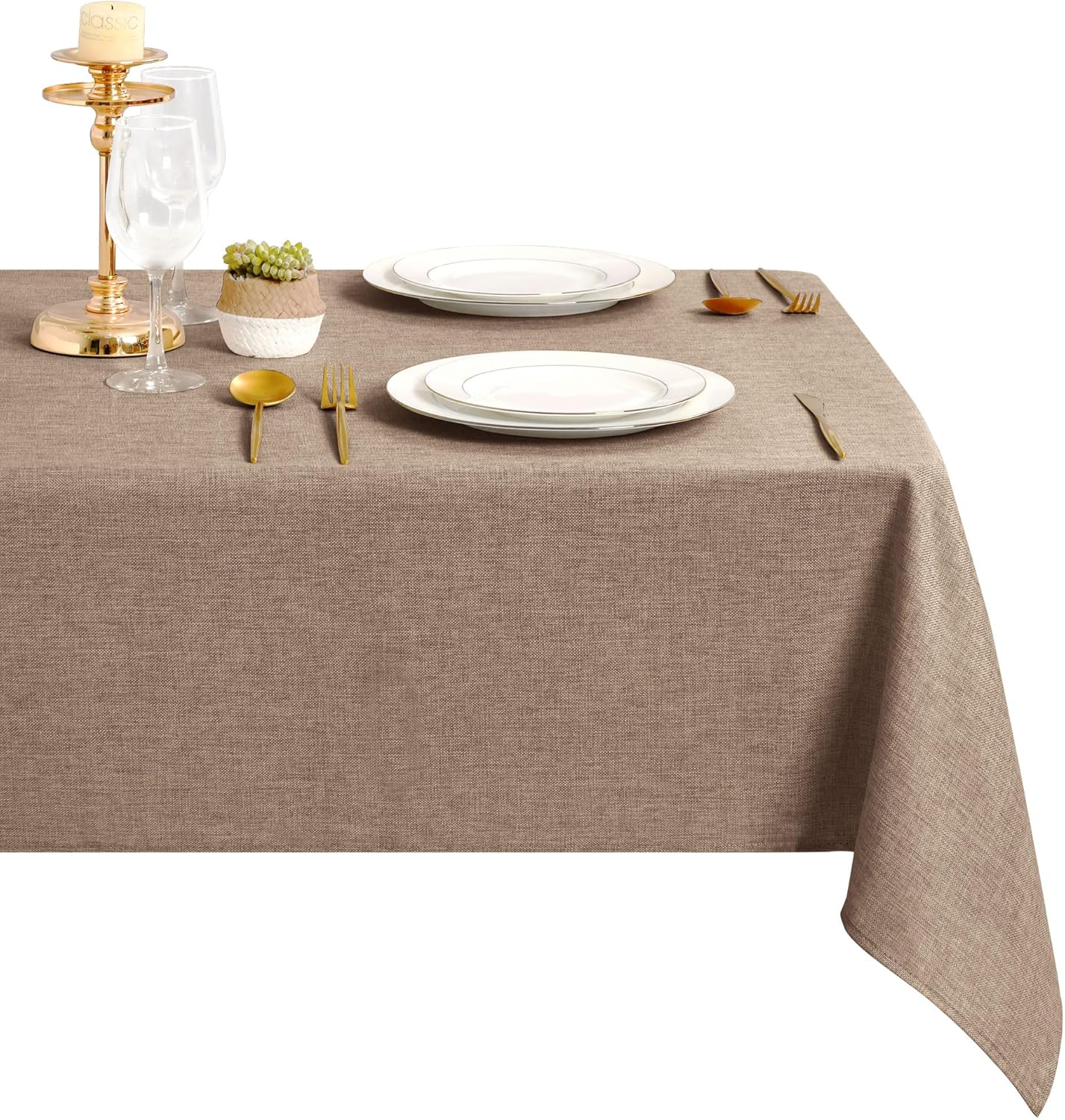 DWCN - nappe rectangulaire 135x300cm, lin, lavable, imperméable