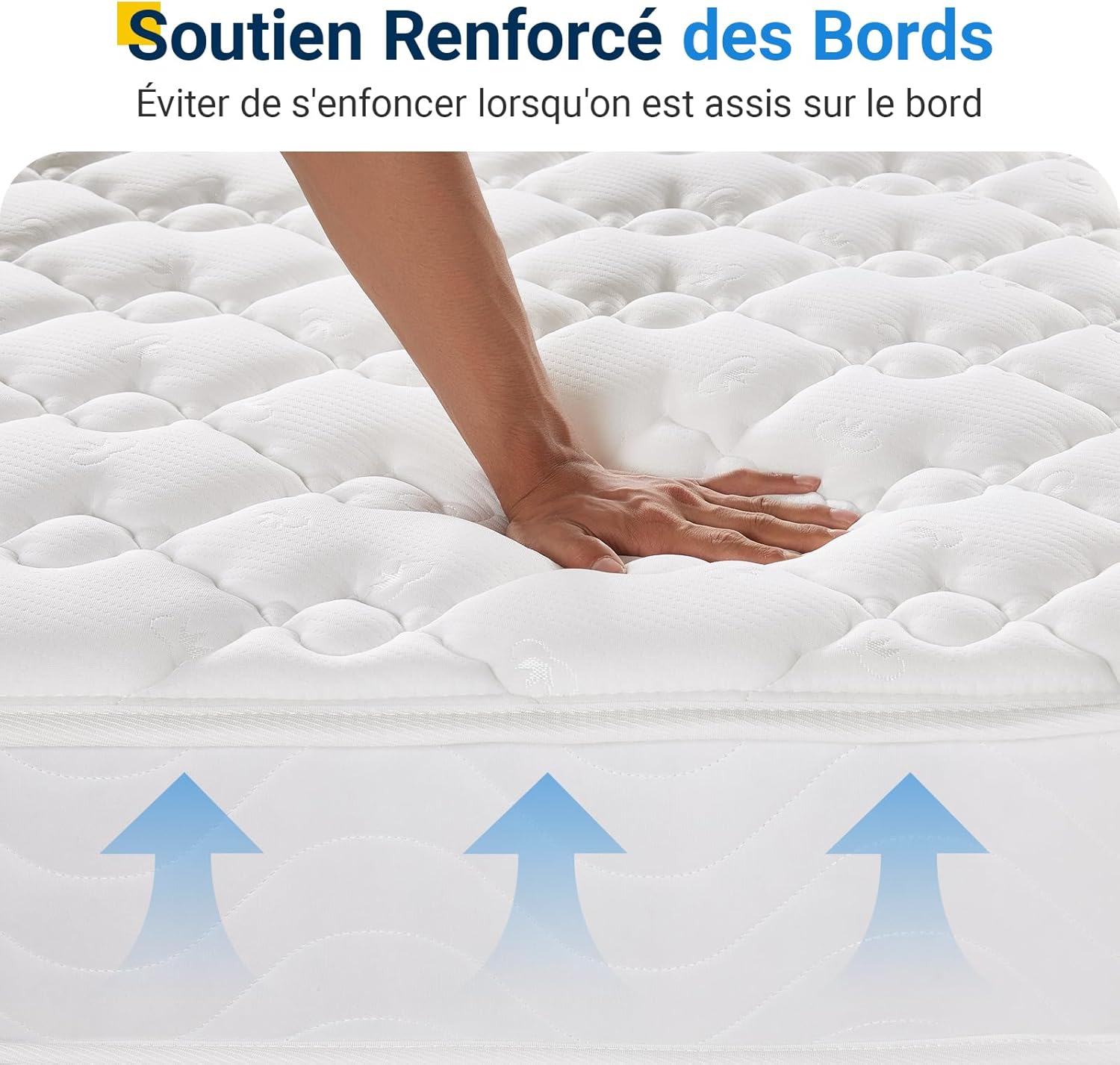 Avenco - matelas ressorts ensachés 140x190 - 20cm confort et soutien