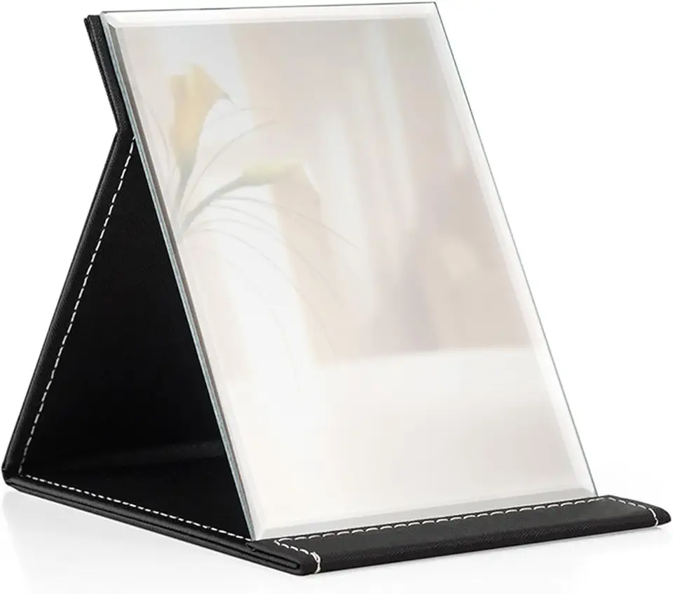Nutabevr - miroir pliable 12.5x17cm, compact HD, PU, voyage