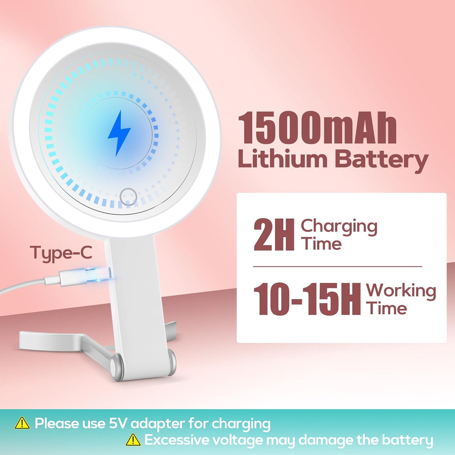 B Beauty Planet - miroir grossissant double face 30X/1X - lumineux, pliable, avec pince à épiler