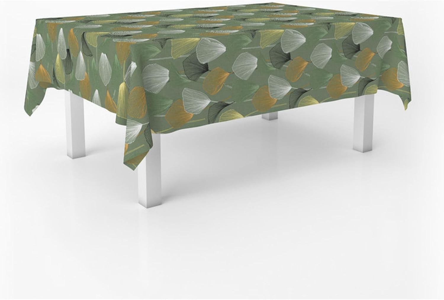 Nappe en toile cirée - Rectangulaire 100x140 cm - Anti-taches, imperméable, facile d'entretien, vert