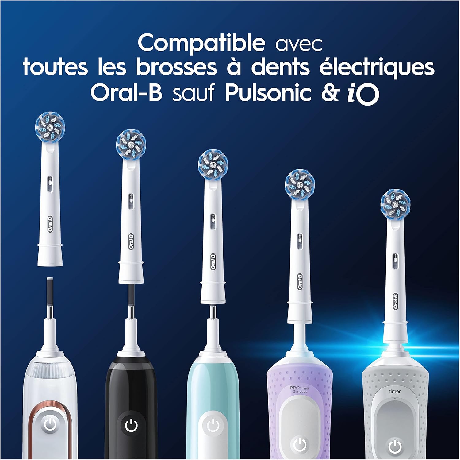 Oral-B - Pro Sensitive Clean - 10 brossettes - brins ultra doux, embouts pour Oral-B Pro