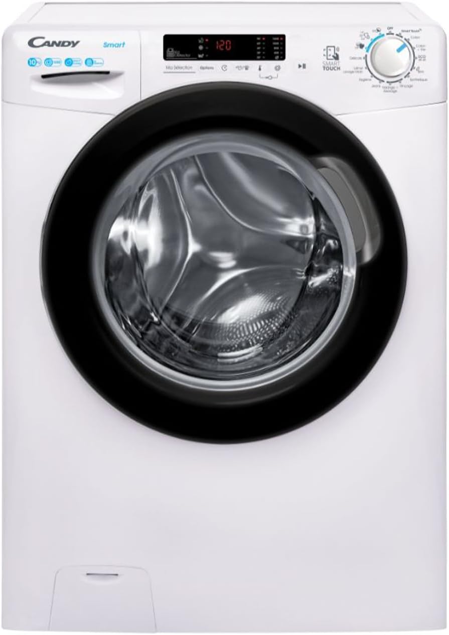 Candy - Lave-linge Série CS - 10kg, 1200 trs/min, écran digital, 85x60x54cm - CS12102DWB4/1-47
