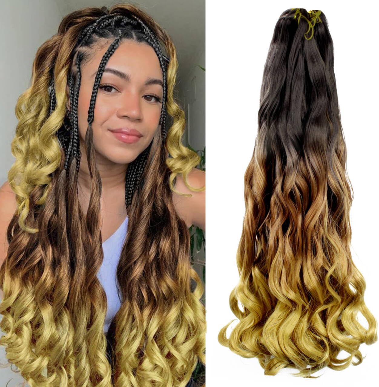 Enbeautiful - French Curl Braiding Hair 24