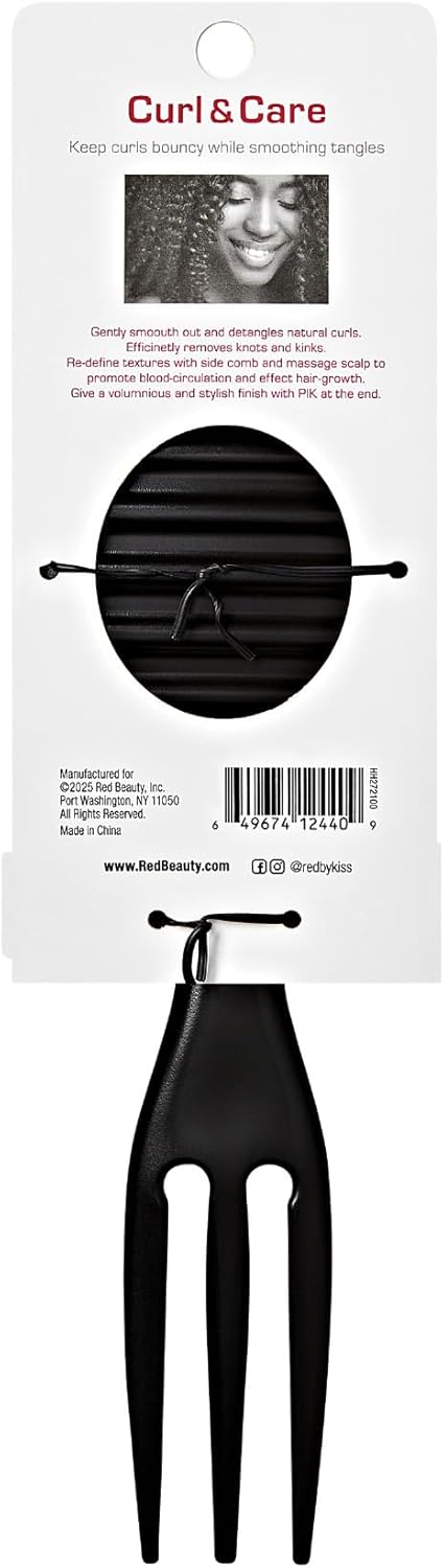 Curl & Care - Brosse démêlante, massante, douce cheveux, format compact