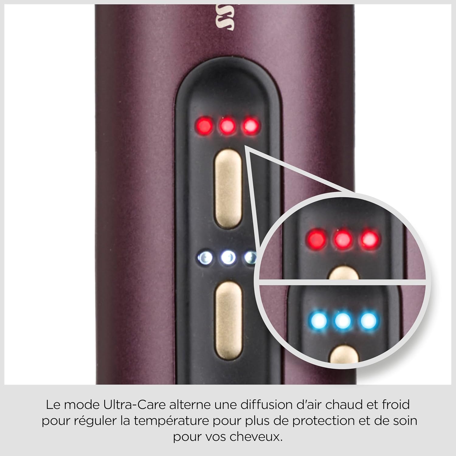 BaByliss - Brosse lissante Air Power Smooth - ionique, lissage cheveux mouillés/secs, anti-frisottis - AS640E