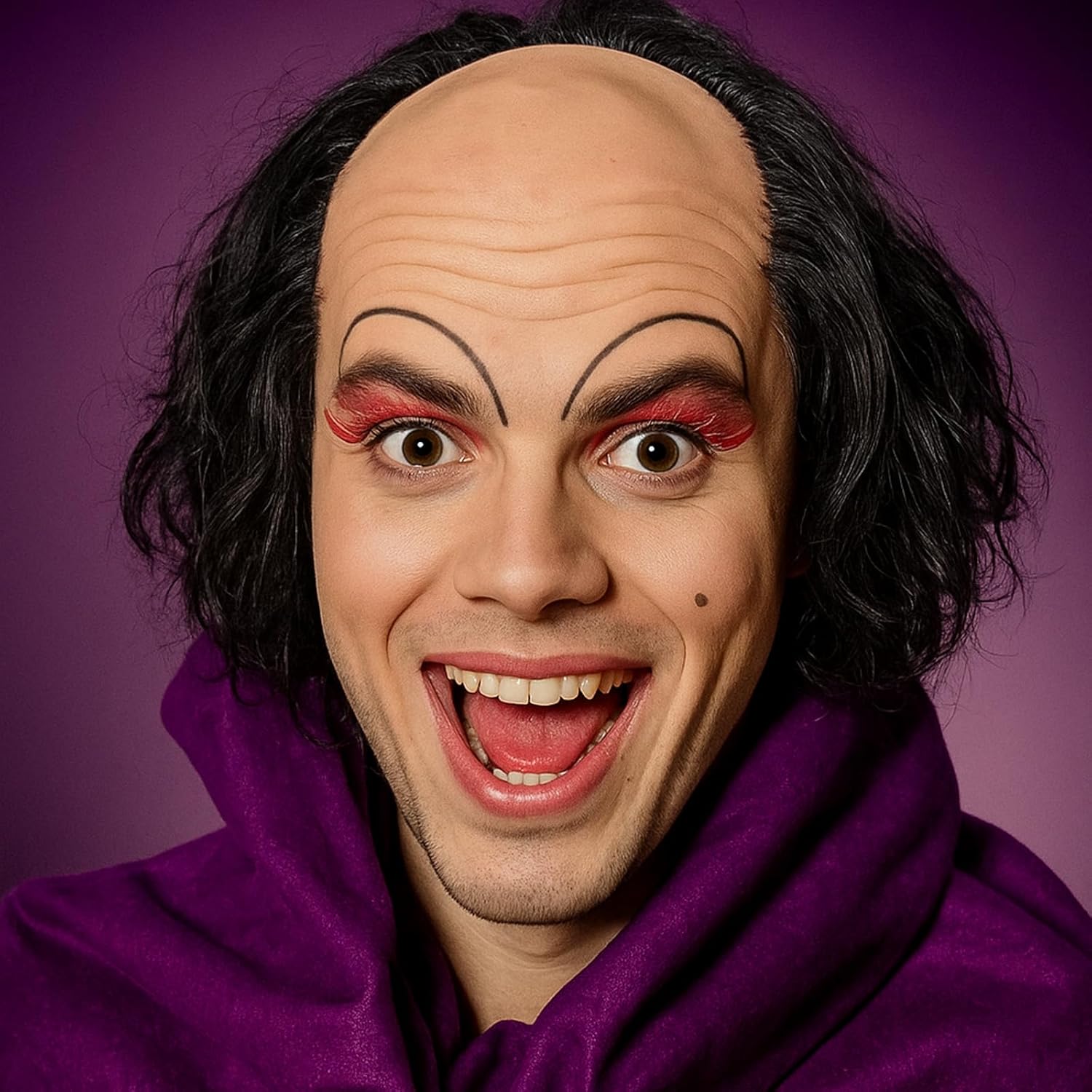 Perruque chauve adulte - accessoire cosplay/halloween - taille unique - idéal médecin, professeur, sorcier - AYNKH