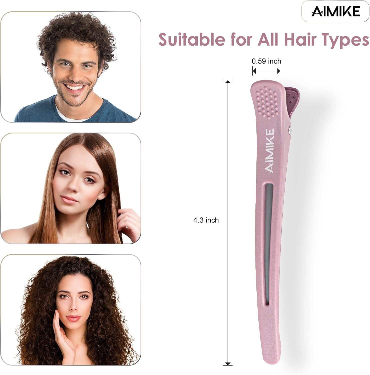 AIMIKE – pinces à cheveux Morandi – 12 pcs – antidérapantes, coiffeur pro