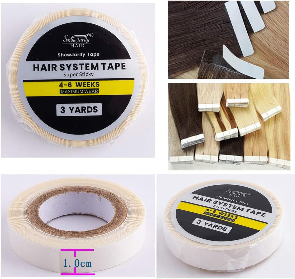 ShowJarlly - rouleau de ruban adhésif lace 1.0cm*3Yards extra fort blanc