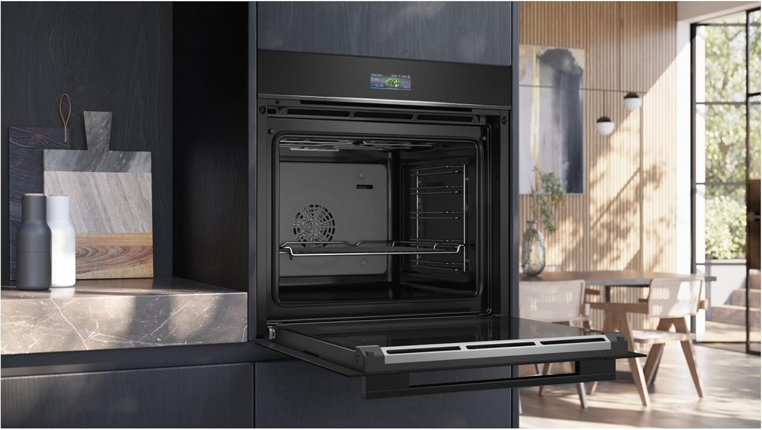 Siemens - four encastrable iQ700 - 60x60 cm - auto-nettoyage, Air Fry, écran tactile, HB734G1B1