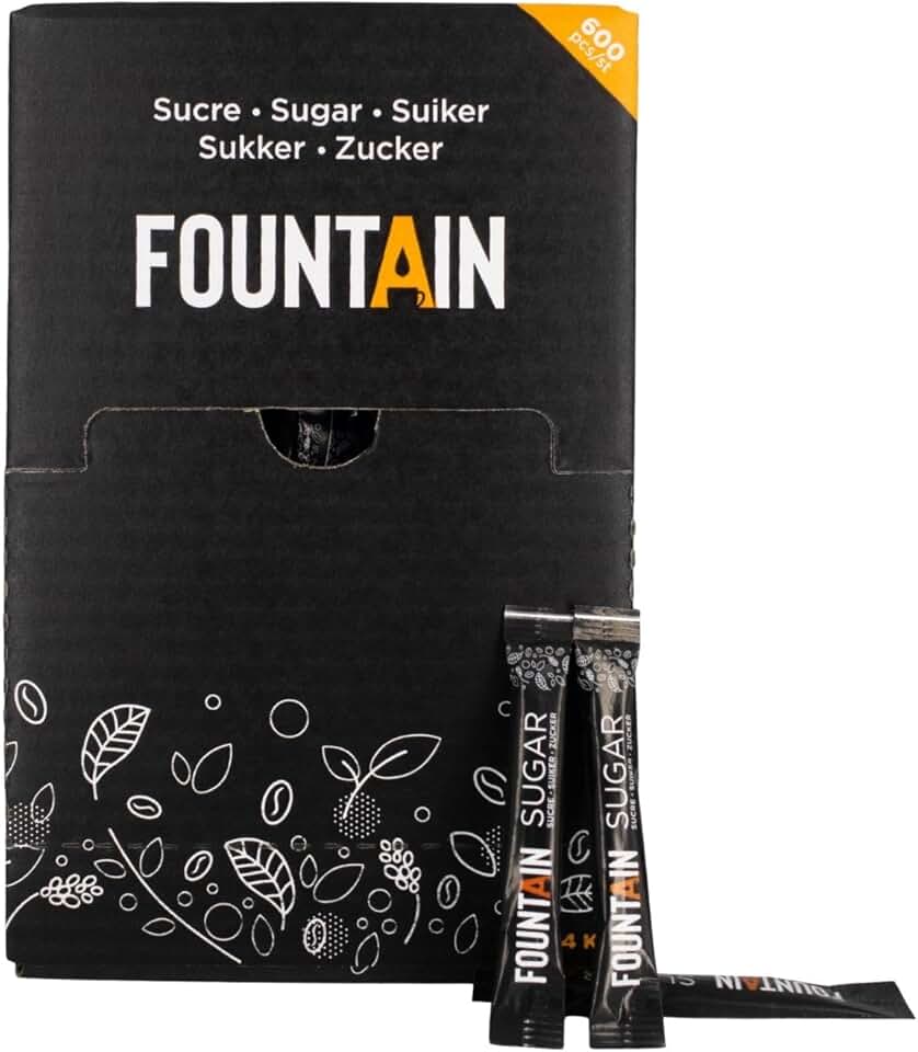 Fountain - Sachets de sucre individuel - 4g x 600 - boîte distributrice