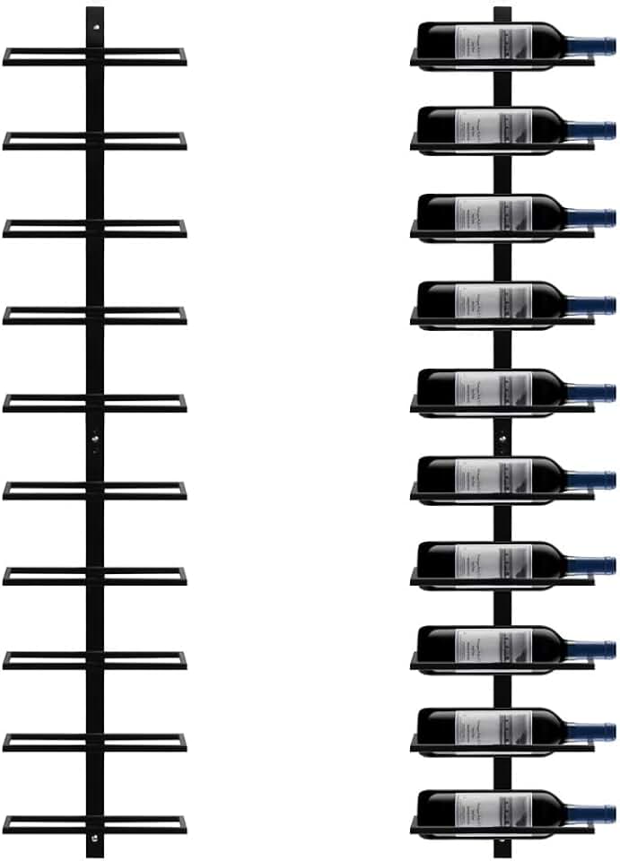 Yaheetech - étagère à vin mural - 126 cm - métal, 10 bouteilles