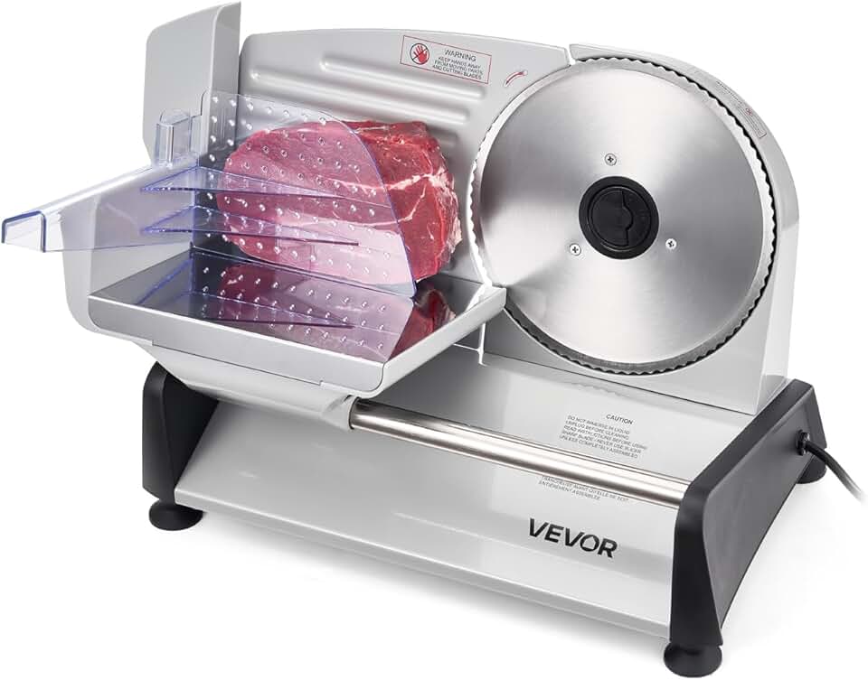 VEVOR - Trancheuse 200W - lame 190mm, épaisseur 0-15mm, 70-100tr/min