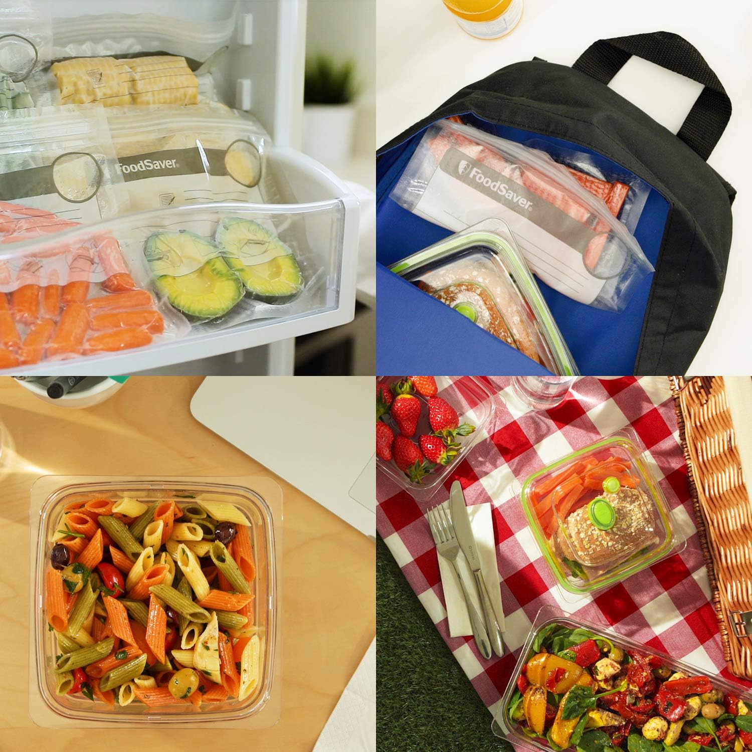 FoodSaver - Machine sous vide FFS017X - compartiment rouleau, coupe, fonction marinade, sacs et adaptateur inclus - FFS0