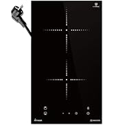 KKT Kolbe Double plaque de cuisson à induction autonome 30 cm | Vitrocéramique | 2 zones | 9 niveaux | Sans cadre | ...