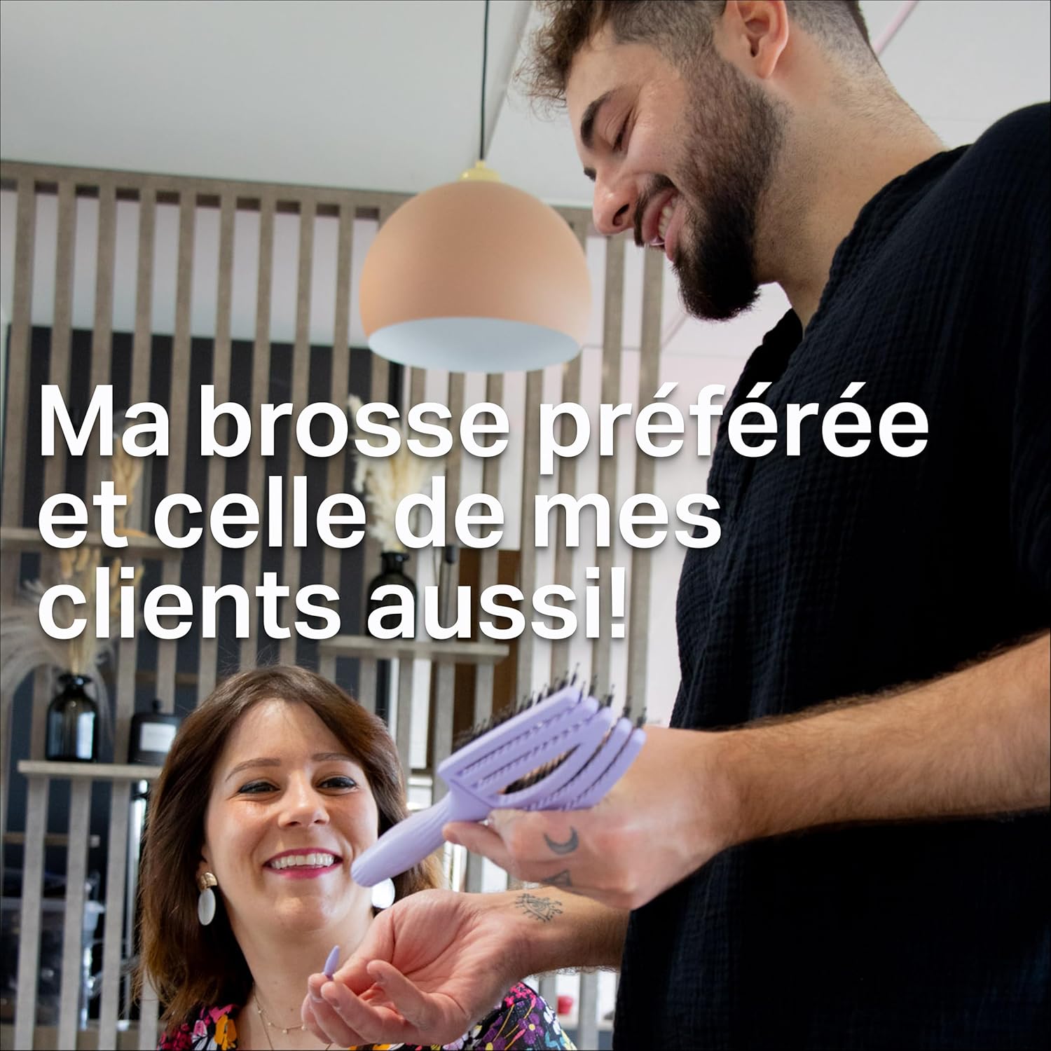 Olivia Garden - Fingerbrush Care Iconic - poils sanglier & nylon - Brushing lissant et brillant