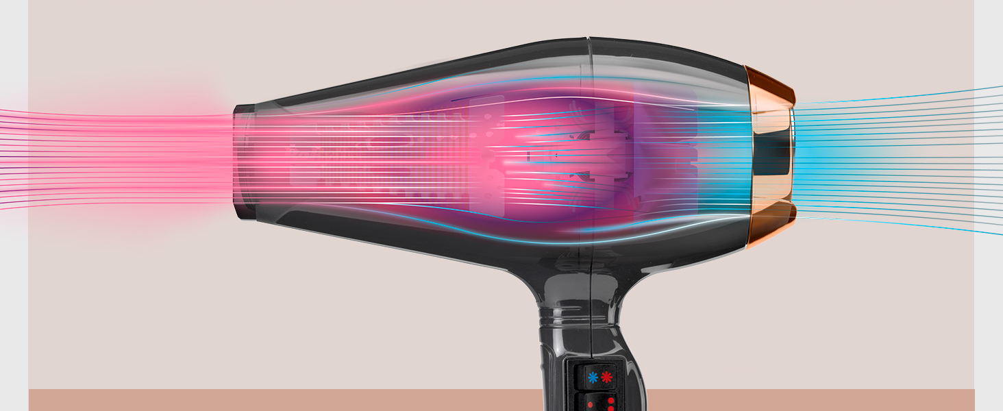 BaByliss, Sèche-cheveux, Air Pro 2200, 6719DE, concentrateur, diffuseur, fabrication italienne