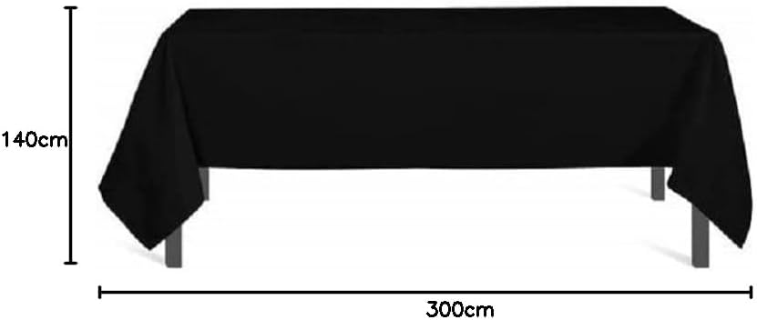 Soleil d'Ocre - nappe ALIX - 140x300 cm - antitache, noire