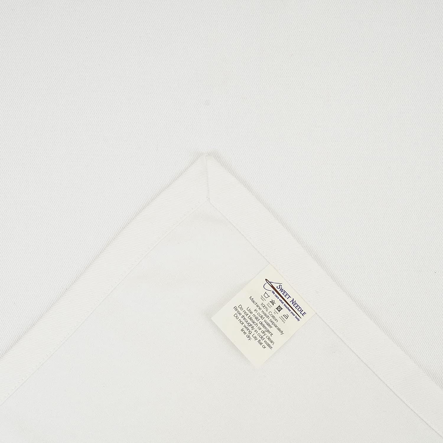 Sweet Needle - Serviettes de Table Cotton Oversize 45x45cm - Lot de 12, tissu épais, coins arrondis