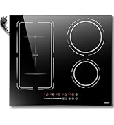 Disaenvir Plaque à induction 60 cm, plaque de cuisson encastrable à induction 4 plaques autosuffisantes avec...