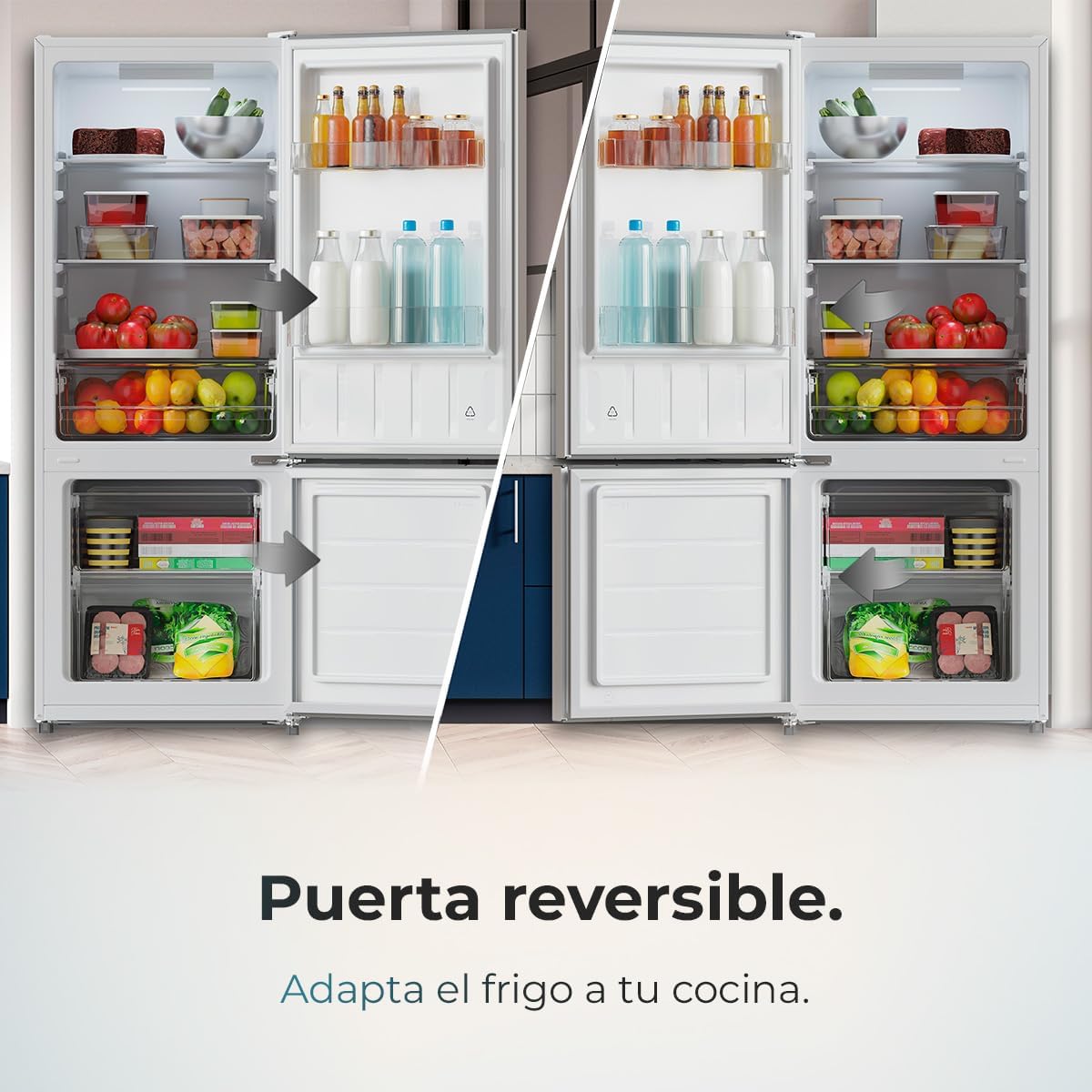 Cecotec - Bolero CoolMarket Combi - 169cm, 117L, Fast Cooling, classe E, 205 DF