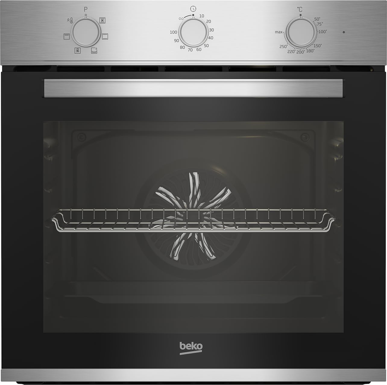 Beko - Four multifonction Inox, 60cm, chaleur tournante - BBIE12100XD