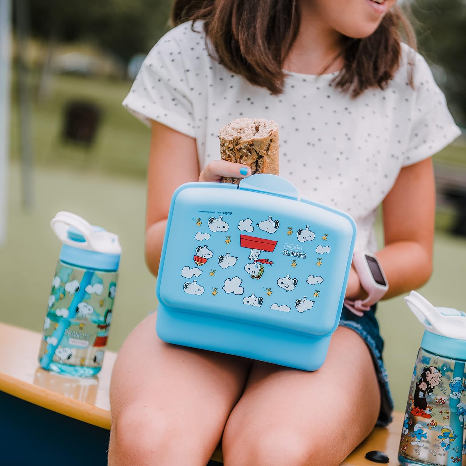 Nerthus - boîte à lunch Snoopy enfant - légère, facile à nettoyer FIH925