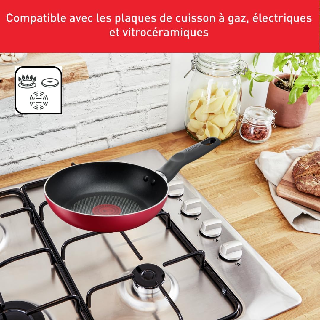 Tefal - Super Cook - lot 5 pièces 20/24 cm, antiadhésif, Thermo-Signal, B460S584