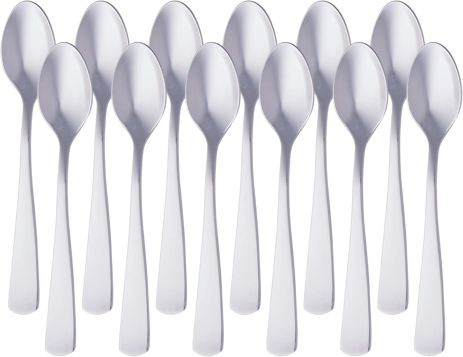 maxy-dealz Basics - Cuillères à café carrées - 14,1 cm - Acier inox, lot 12