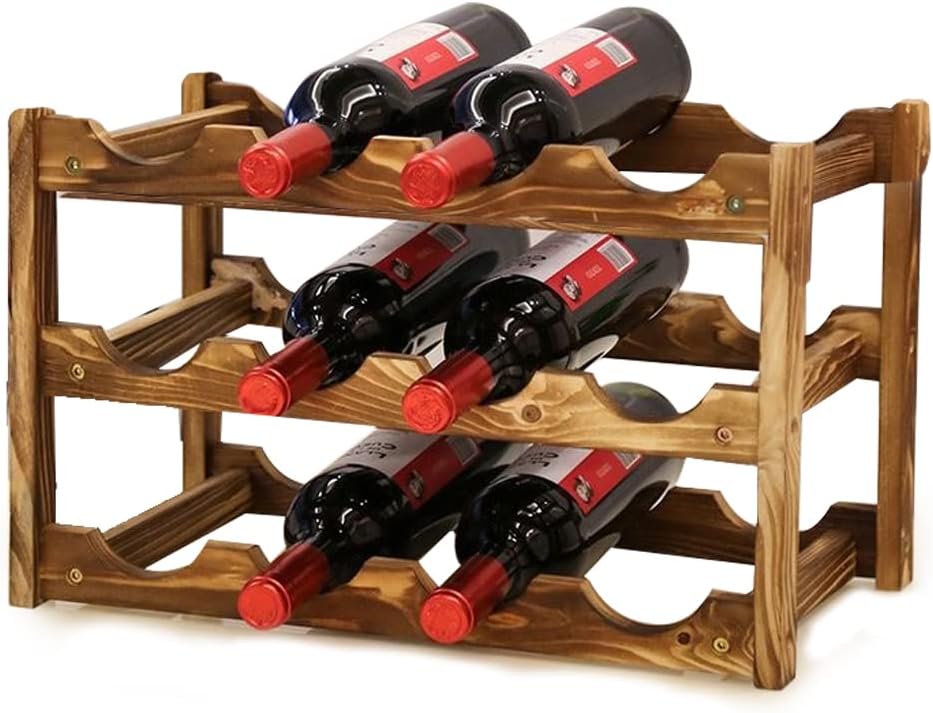 MAGIC SELECT - Casier à vin 12 bouteilles bois vintage - 3 étages