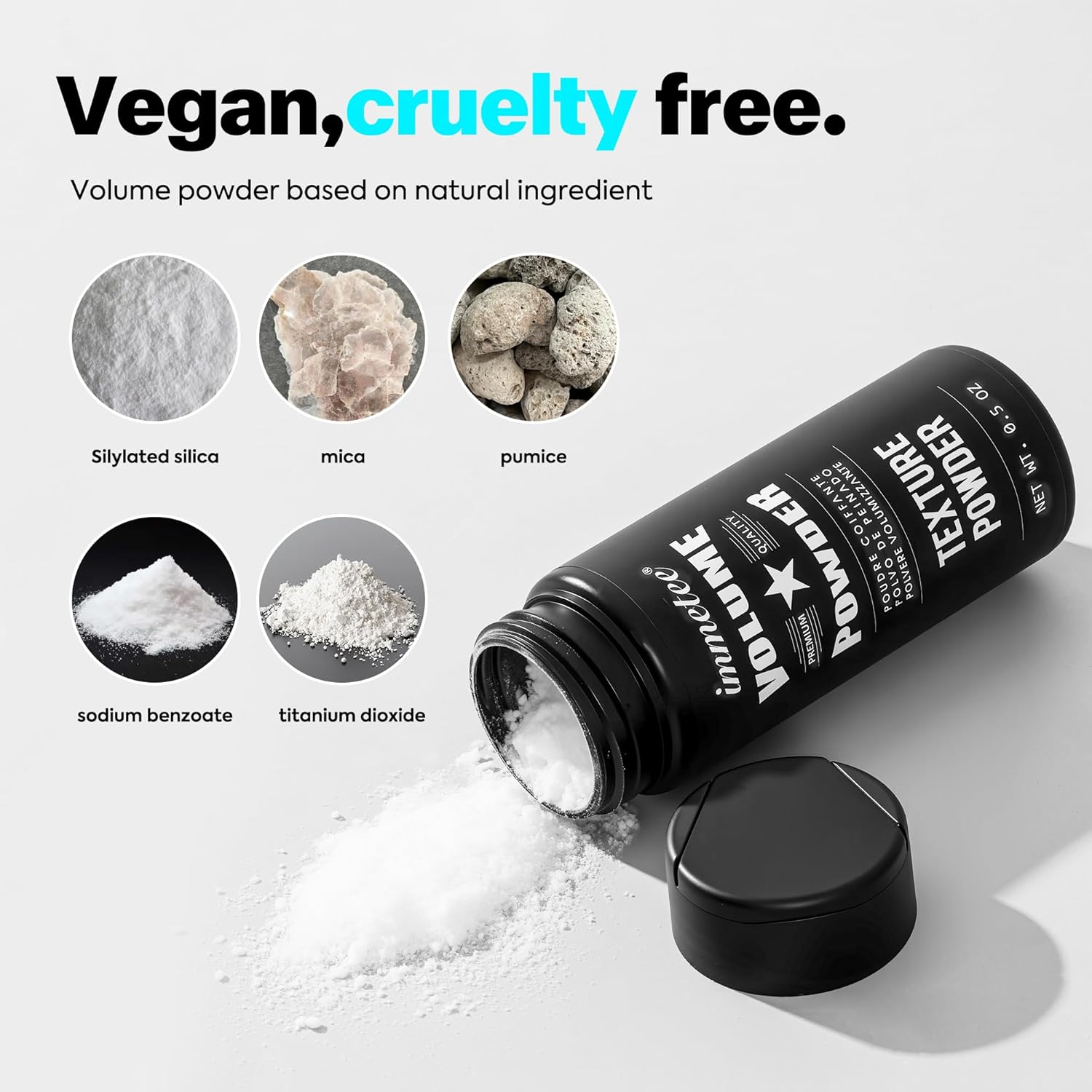 immetee - Hair Volume Powder - 10g - poudre volumisante, cheveux doux, effet racines