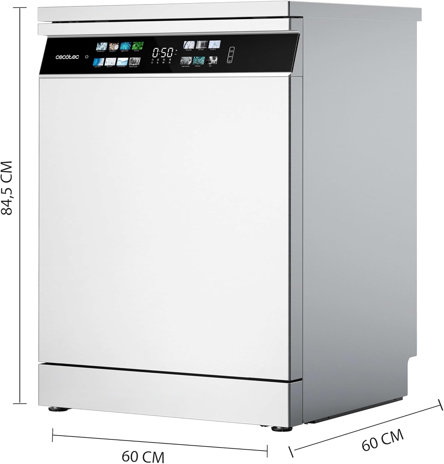 Cecotec - Bolero Aguazero 6700 B - 60cm - 15 couverts, Inverter, classe B