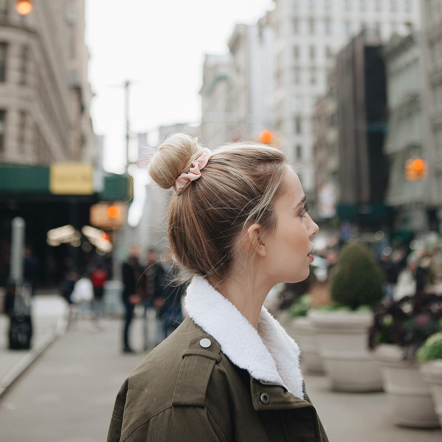 Kitsch - série Blush - lot de 5 chouchous satin - douceur sommeil